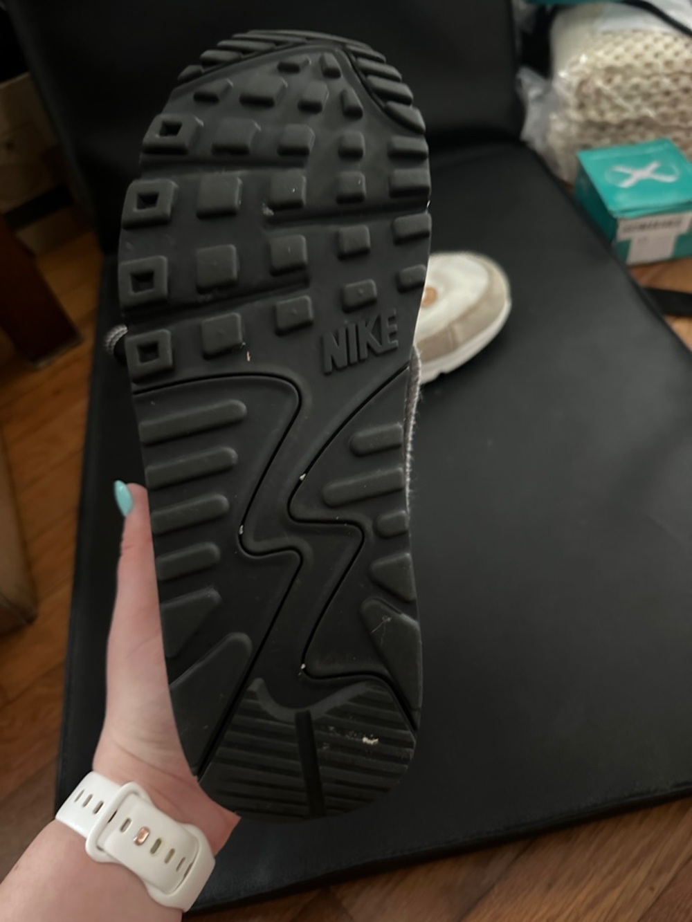 WomenNeutral White & Tan Athletic Sneakers - Picture 2 of 4